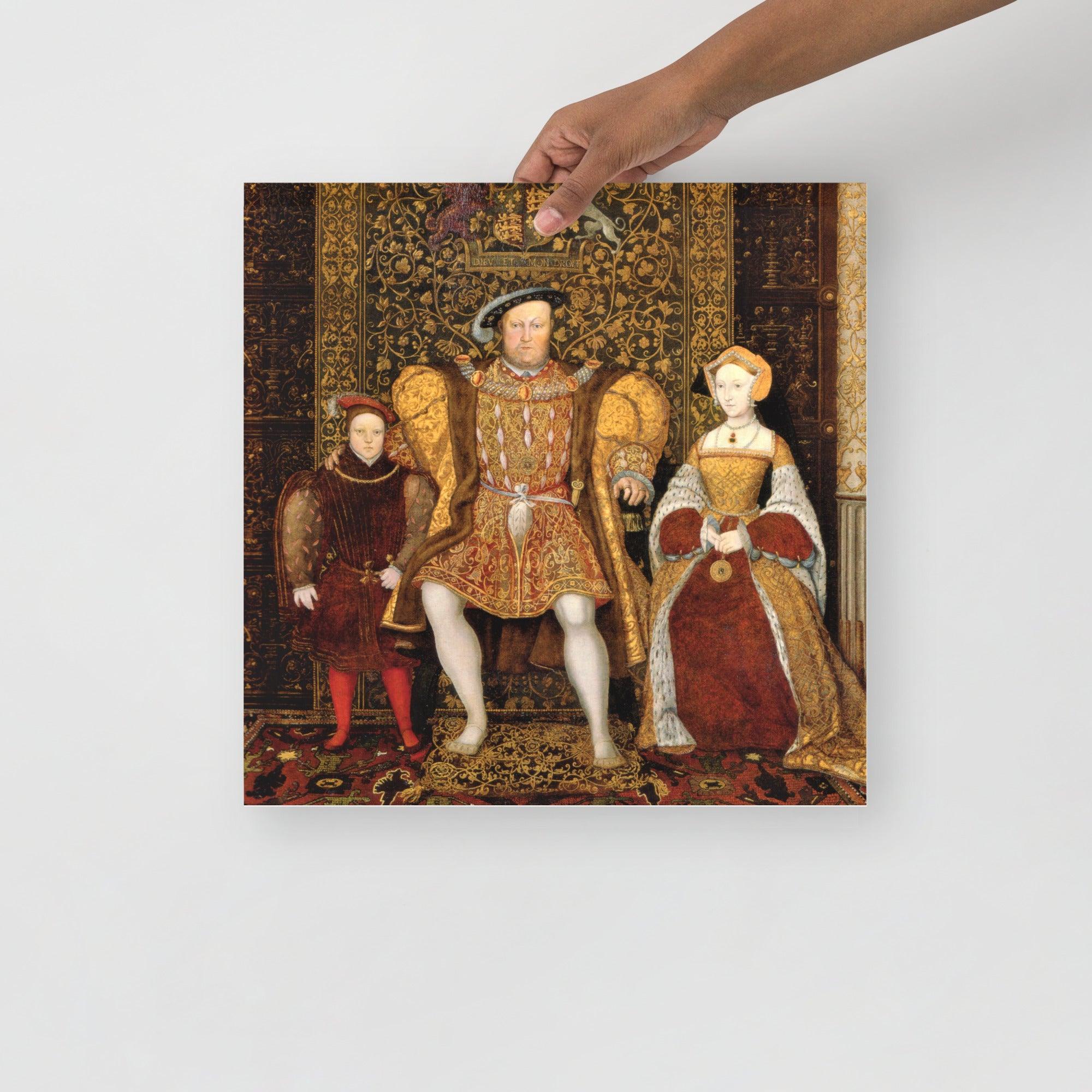 A Family of Henry VIII poster on a plain backdrop in size 16x16”.