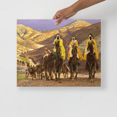 A Journey of the Magi by James Tissot poster on a plain backdrop in size 16x20”.