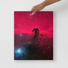 A Horsehead Nebula poster on a plain backdrop in size 16x20”.