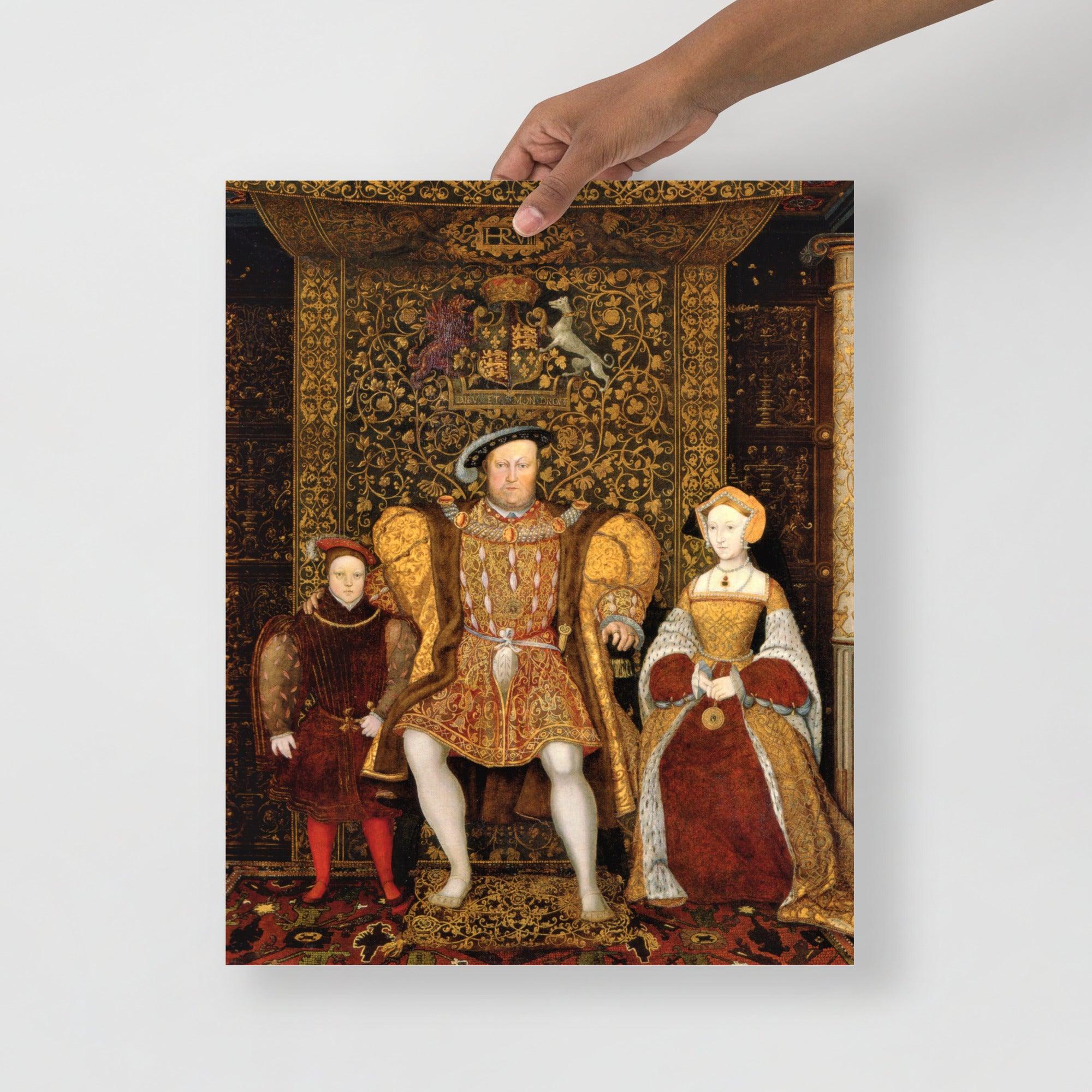 A Family of Henry VIII poster on a plain backdrop in size 16x20”.