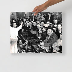 The Night the Prohibition Ended poster on a plain backdrop in size 16x20”.