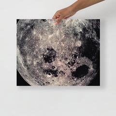 A Far Side of the Moon by Apollo 8 poster on a plain backdrop in size 16x20”.