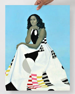 A First Lady Michelle Obama poster on a plain backdrop in size 18x24”.