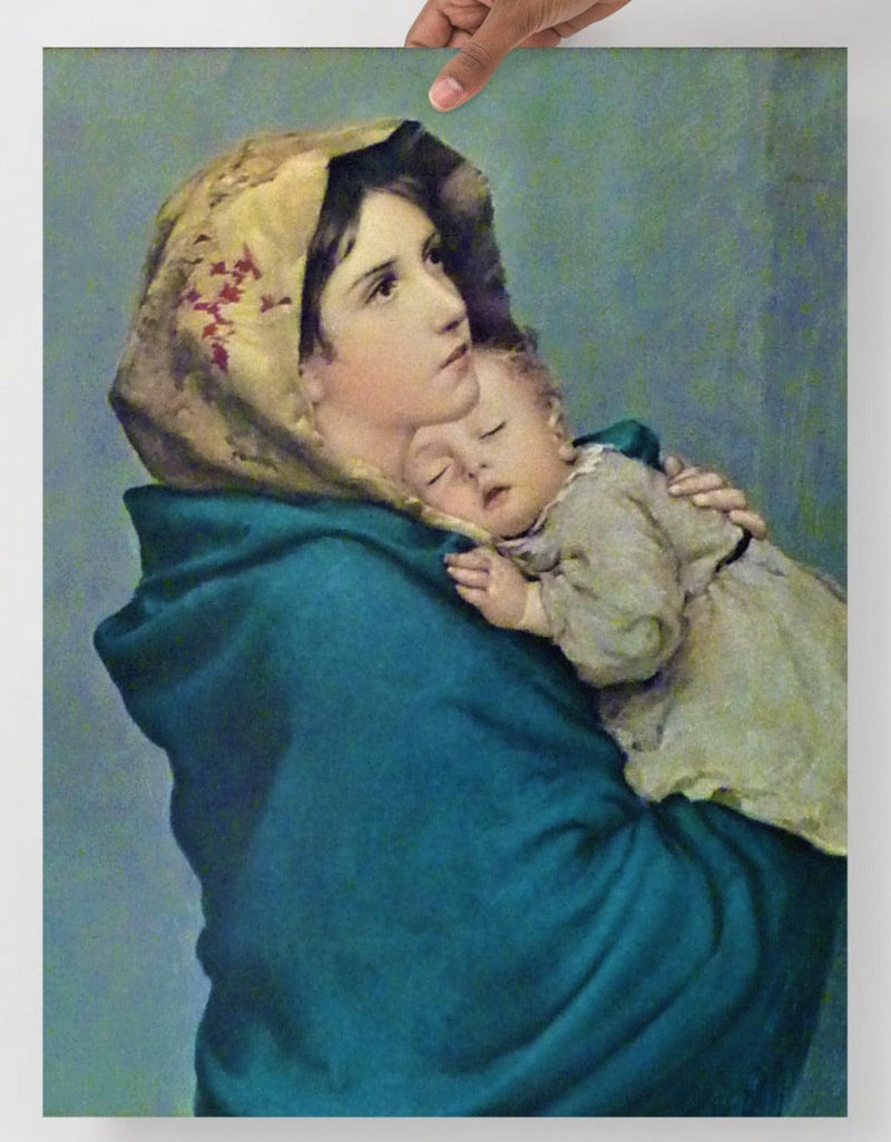 The Madonna of the Street By Roberto Ferruzzi poster on a plain backdrop in size 18x24”.