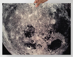 A Far Side of the Moon by Apollo 8  poster on a plain backdrop in size 18x24”.