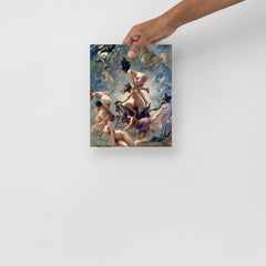 A Witches Going to Their Sabbath by Luis Ricardo Falero poster on a plain backdrop in size 8x10”.
