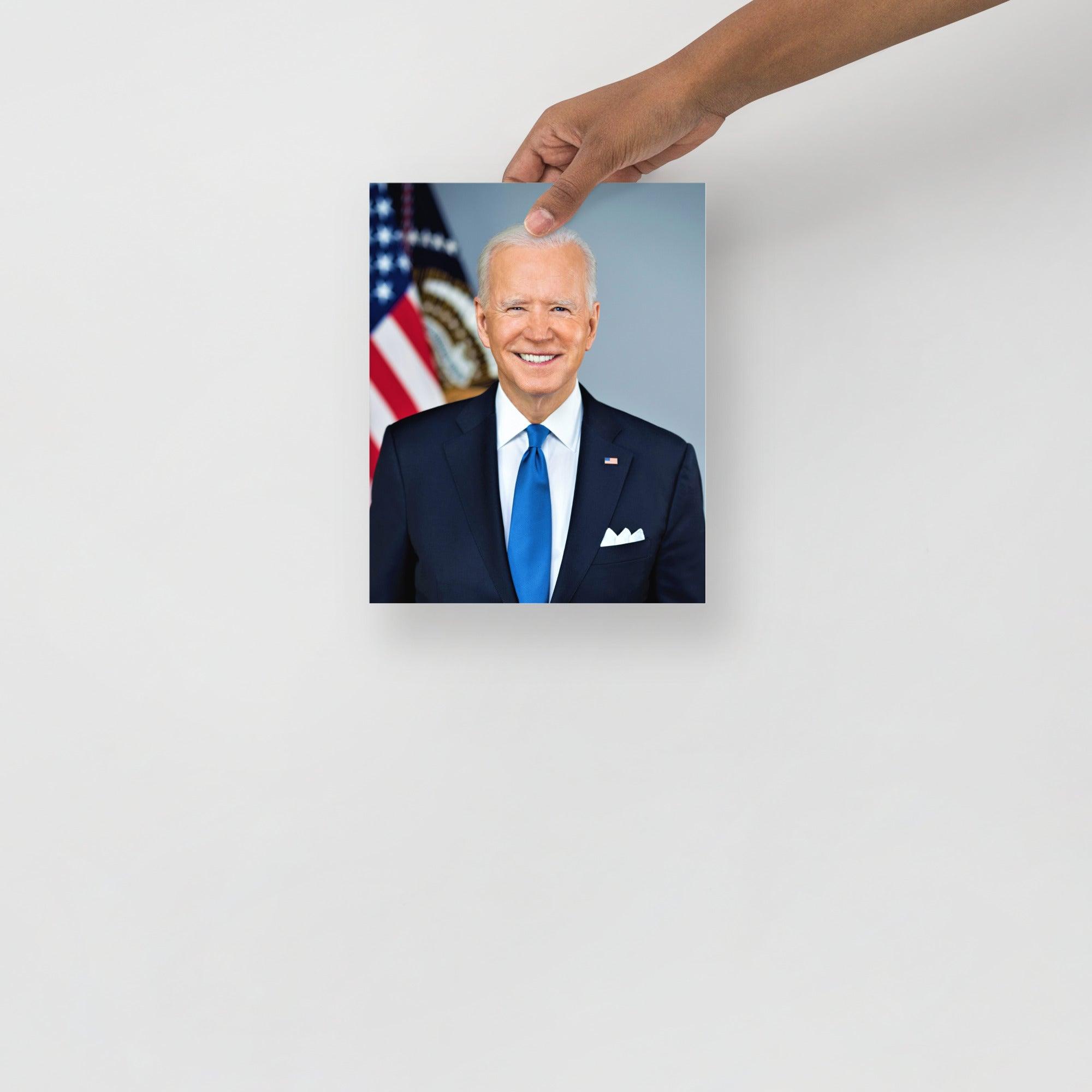 A Joe Biden Official Portrait poster on a plain backdrop in size 8x10”.