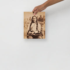A Sitting Bull by Goff poster on a plain backdrop in size 8x10”.