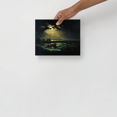 A Fishermen at Sea by William Turner poster on a plain backdrop in size 8x10”.