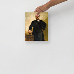 A Theodore Roosevelt by John Singer Sargent poster on a plain backdrop in size 8x10”.