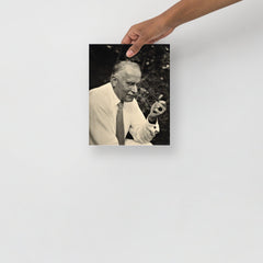 A Carl Jung poster on a plain backdrop in size 8x10”.