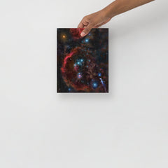 An Orion Constellation poster on a plain backdrop in size 8x10”.