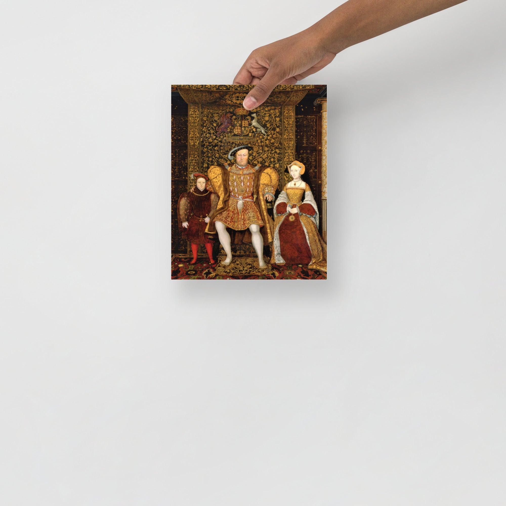 A Family of Henry VIII poster on a plain backdrop in size 8x10”.