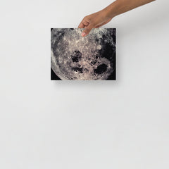 A Far Side of the Moon by Apollo 8 poster on a plain backdrop in size 8x10”.